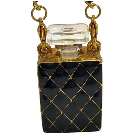 Chanel No.5 Eau de Perfume Mini Bottle Chain Necklace W/Box - Picture 7 of 11